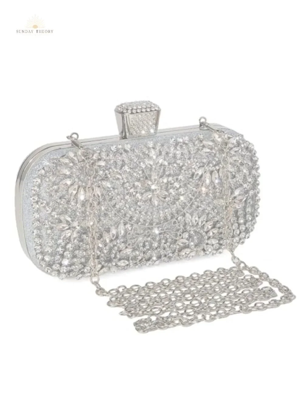 Women's Sparkly Rhinestone Sequin Clutch Evening Bag Bridal Purse